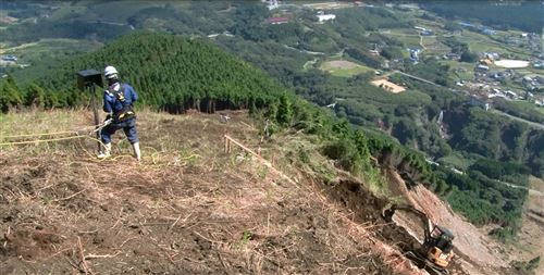 国土交通省　九州地方整備局　阿蘇大橋地区のランディング状況動画