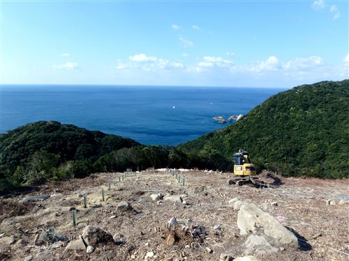 和歌山県　すさみ町太陽光発電の現場 絶景